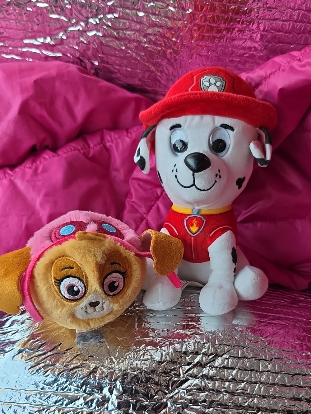 Paw Patrol Plush Duo - Red, Pink, Brown